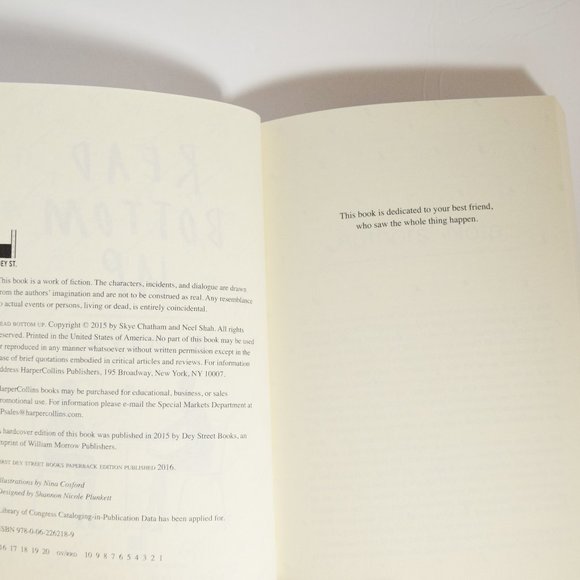 Read Bottom Up Novel Skye Chatham Neel Shah 2016 Paperback New RomCom Romance - Picture 8 of 11